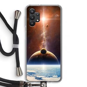 CaseCompany Omicron 2019: Samsung Galaxy A32 5G Transparant Hoesje met koord