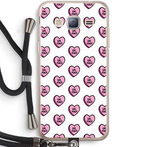 CaseCompany GIRL POWER: Samsung Galaxy J3 (2016) Transparant Hoesje met koord
