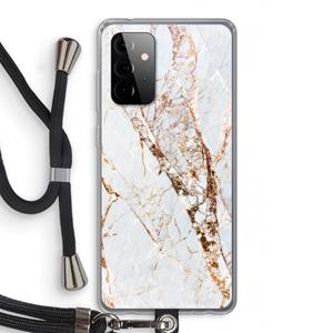 CaseCompany Goud marmer: Samsung Galaxy A72 5G Transparant Hoesje met koord