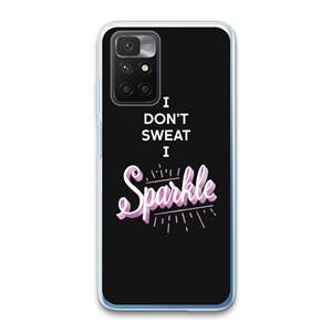 CaseCompany Sparkle quote: Xiaomi Redmi 10 Transparant Hoesje
