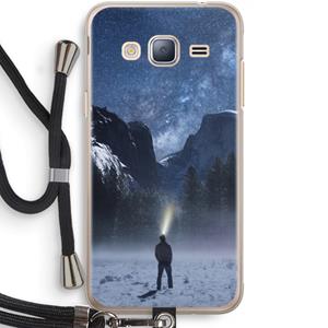 CaseCompany Wanderlust: Samsung Galaxy J3 (2016) Transparant Hoesje met koord