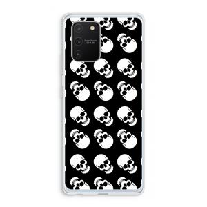 CaseCompany Musketon Skulls: Samsung Galaxy S10 Lite Transparant Hoesje