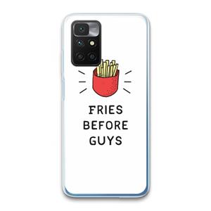 CaseCompany Fries before guys: Xiaomi Redmi 10 Transparant Hoesje