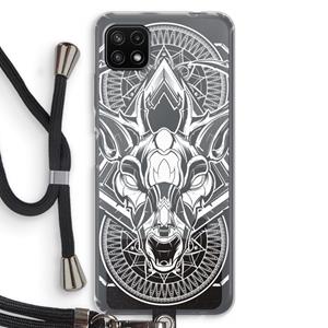 CaseCompany Oh Deer: Samsung Galaxy A22 5G Transparant Hoesje met koord