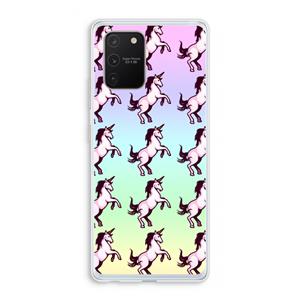 CaseCompany Musketon Unicorn: Samsung Galaxy S10 Lite Transparant Hoesje