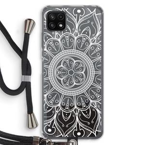 CaseCompany Roses Are Red: Samsung Galaxy A22 5G Transparant Hoesje met koord