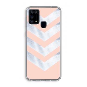CaseCompany Marmeren pijlen: Samsung Galaxy M31 Transparant Hoesje