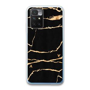 CaseCompany Gouden marmer: Xiaomi Redmi 10 Transparant Hoesje