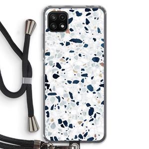 CaseCompany Terrazzo N°1: Samsung Galaxy A22 5G Transparant Hoesje met koord