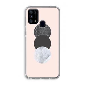 CaseCompany Marmeren cirkels: Samsung Galaxy M31 Transparant Hoesje