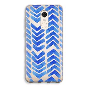 CaseCompany Blauwe pijlen: Xiaomi Redmi 5 Transparant Hoesje