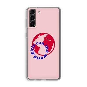 CaseCompany Run The World: Samsung Galaxy S21 Plus Transparant Hoesje