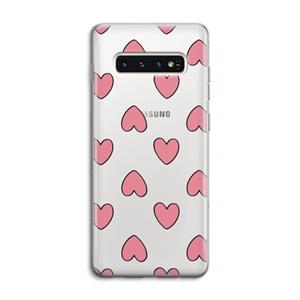 CaseCompany Ondersteboven verliefd: Samsung Galaxy S10 4G Transparant Hoesje