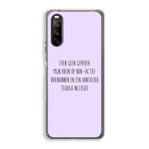 CaseCompany Tequila: Sony Xperia 10 III Transparant Hoesje