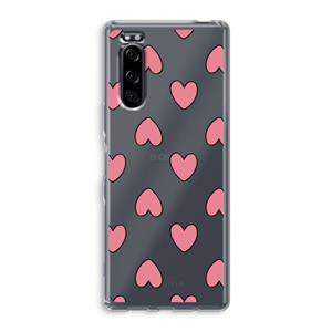 CaseCompany Ondersteboven verliefd: Sony Xperia 5 Transparant Hoesje