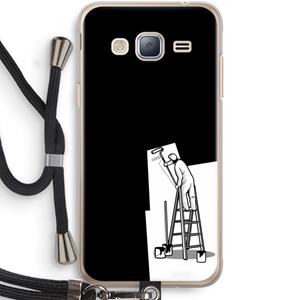 CaseCompany Musketon Painter: Samsung Galaxy J3 (2016) Transparant Hoesje met koord