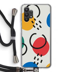 CaseCompany Illustratieve pop 3: Samsung Galaxy A32 5G Transparant Hoesje met koord