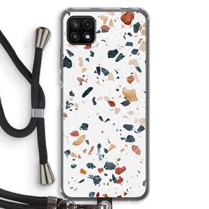 CaseCompany Terrazzo N°4: Samsung Galaxy A22 5G Transparant Hoesje met koord