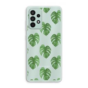 CaseCompany Monstera leaves: Samsung Galaxy A52s 5G Transparant Hoesje