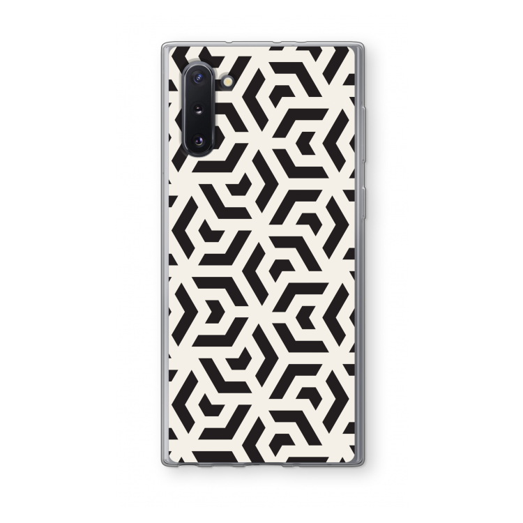 CaseCompany Crazy pattern: Samsung Galaxy Note 10 Transparant Hoesje