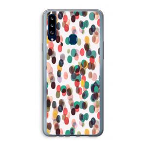CaseCompany Tropical Dots: Samsung Galaxy A20s Transparant Hoesje