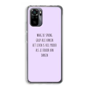 CaseCompany Sprong: Xiaomi Redmi Note 10 Pro Transparant Hoesje
