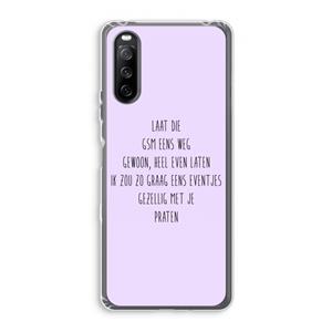 CaseCompany GSM: Sony Xperia 10 III Transparant Hoesje