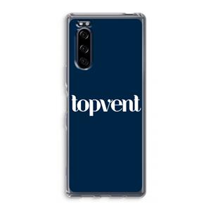 CaseCompany Topvent Navy: Sony Xperia 5 Transparant Hoesje