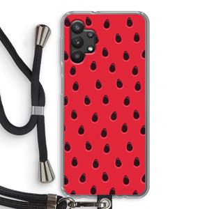 CaseCompany Watermelon: Samsung Galaxy A32 5G Transparant Hoesje met koord