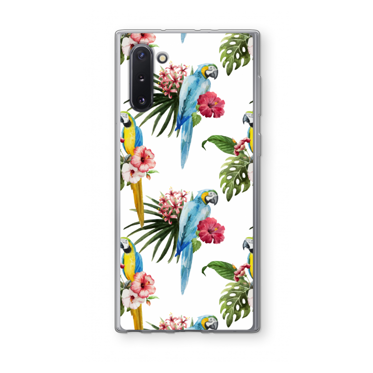 CaseCompany Kleurrijke papegaaien: Samsung Galaxy Note 10 Transparant Hoesje