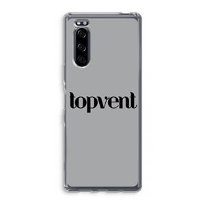 CaseCompany Topvent Grijs Zwart: Sony Xperia 5 Transparant Hoesje