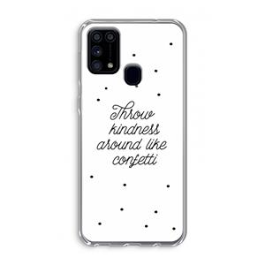 CaseCompany Confetti: Samsung Galaxy M31 Transparant Hoesje