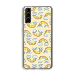 CaseCompany Regenboog: Samsung Galaxy S21 Plus Transparant Hoesje