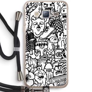 CaseCompany Vexx Mixtape #2: Samsung Galaxy J3 (2016) Transparant Hoesje met koord