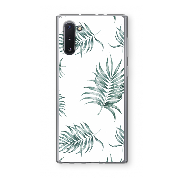 CaseCompany Simple leaves: Samsung Galaxy Note 10 Transparant Hoesje