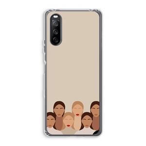 CaseCompany Girls girls girls: Sony Xperia 10 III Transparant Hoesje