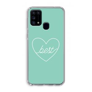 CaseCompany Best heart pastel: Samsung Galaxy M31 Transparant Hoesje