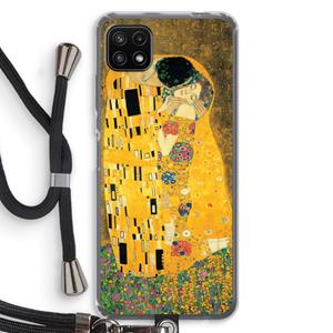 CaseCompany Der Kuss: Samsung Galaxy A22 5G Transparant Hoesje met koord
