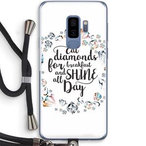 CaseCompany Diamonds: Samsung Galaxy S9 Plus Transparant Hoesje met koord