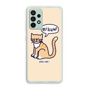 CaseCompany Miauw: Samsung Galaxy A52s 5G Transparant Hoesje