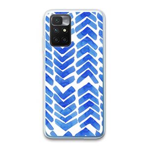 CaseCompany Blauwe pijlen: Xiaomi Redmi 10 Transparant Hoesje