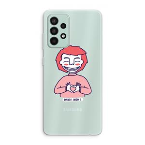 CaseCompany Hartje: Samsung Galaxy A52s 5G Transparant Hoesje
