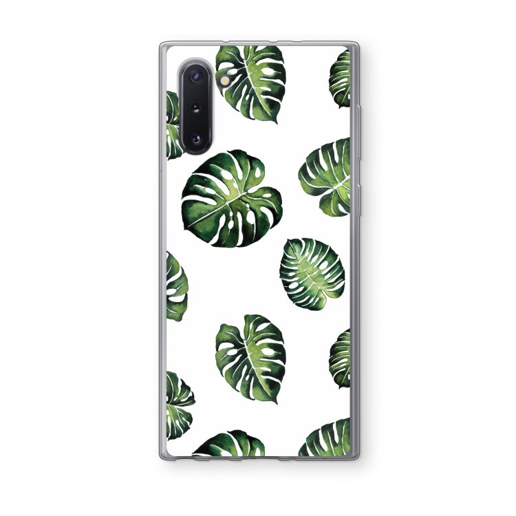 CaseCompany Tropische bladeren: Samsung Galaxy Note 10 Transparant Hoesje