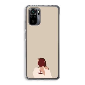 CaseCompany I drink wine: Xiaomi Redmi Note 10 Pro Transparant Hoesje
