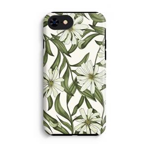 CaseCompany Wit bloemenpatroon: iPhone 8 Tough Case