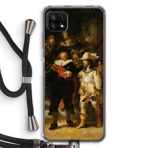 CaseCompany De Nachtwacht: Samsung Galaxy A22 5G Transparant Hoesje met koord
