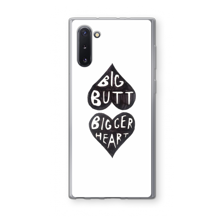 CaseCompany Big butt bigger heart: Samsung Galaxy Note 10 Transparant Hoesje