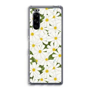 CaseCompany Summer Daisies: Sony Xperia 5 Transparant Hoesje