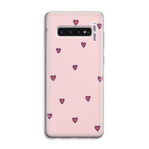 CaseCompany Hartjes: Samsung Galaxy S10 4G Transparant Hoesje