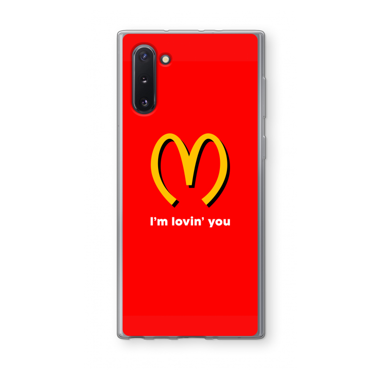 CaseCompany I'm lovin' you: Samsung Galaxy Note 10 Transparant Hoesje